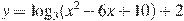 y=\log_3(x^2-6x+10)+2