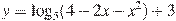 y=\log_5(4-2x-x^2)+3