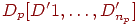 D_p[D'1, \ldots , D'_{n_p} ]