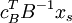 c_B^TB^{-1}x_s