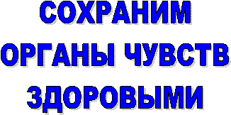 СОХРАНИМ
ОРГАНЫ ЧУВСТВ
ЗДОРОВЫМИ