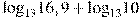 {{\log }_{13}}16,9+{{\log }_{13}}10