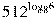 {{512}^{{{\log }_{8}}6}}