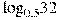 {{\log }_{0,5}}32