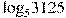 {{\log }_{5}}3125