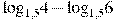 {{\log }_{1,5}}4-{{\log }_{1,5}}6