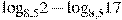{{\log }_{8,5}}2-{{\log }_{8,5}}17
