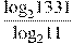 \frac{{{\log }_{2}}1331}{{{\log }_{2}}11}