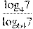 \frac{{{\log }_{4}}7}{{{\log }_{64}}7}