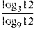 \frac{{{\log }_{3}}12}{{{\log }_{9}}12}