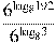 \frac{{{6}^{{{\log