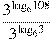 \frac{{{3}^{{{\log