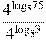 \frac{{{4}^{{{\log