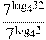 \frac{{{7}^{{{\log