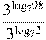 \frac{{{3}^{{{\log