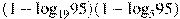 (1-{{\log }_{19}}95)(1-{{\log }_{5}}95)