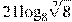 21{{\log }_{8}}\sqrt[7]{8}