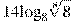 14{{\log }_{8}}\sqrt[8]{8}