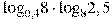 {{\log }_{0,4}}8\cdot {{\log }_{8}}2,5
