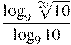 \frac{\log_{9}{\sqrt[20]{10}}}{\log_{9}10}