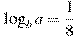 \log_b a=\frac{1}{8}