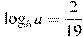 \log_b a=\frac{2}{19}