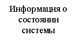Подпись: Информация о состоянии сис-темы