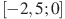 [-2,5;0]