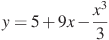 y=5+9x-\frac{x^3}{3}