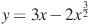 y=3x-2x^{\frac{3}{2}}