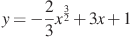 y=-\frac{2}{3}x^{\frac{3}{2}}+3x+1