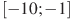 [-10;-1]