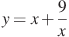 y=x+\frac{9}{x}
