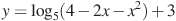 y=\log_5(4-2x-x^2)+3
