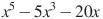 x^5-5x^3-20x