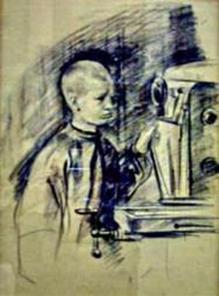 Описание: "Ремесленник" 1948г картина Д. Фото: Иван Поляков/Великая Эпоха