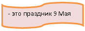 Блок-схема: перфолента: - это праздник 9 Мая