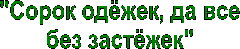 "Сорок одёжек, да все
без застёжек"