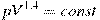 pV^{1,4} = const