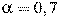 \alpha =0,7