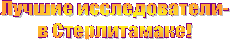 Лучшие исследователи-
в Стерлитамаке!
