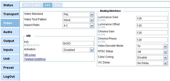 video-video input-CV1-ue9000