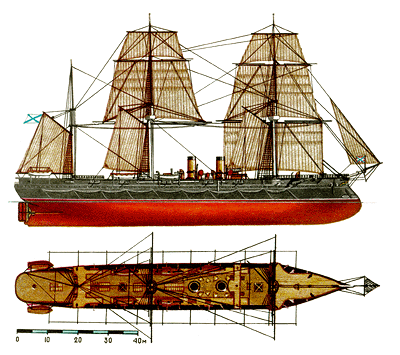 Рисунок. Крейсер "Адмирал Корнилов", Россия