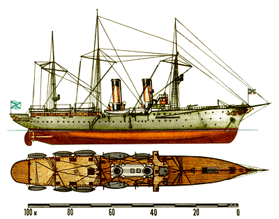 Рисунок. Крейсер "Алмаз", Россия