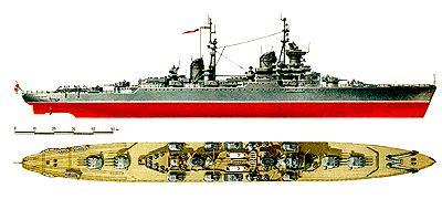 Рисунок. Легкий крейсер "Свердлов", СССР.