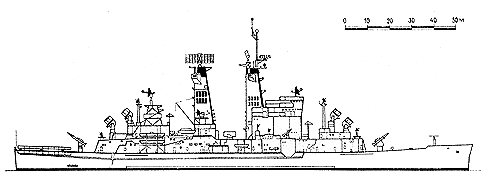 Рисунок. Крейсер "Олбани", США.