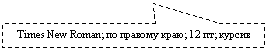 ������������� �������: Times New Roman; �� ������� ����; 12 ��; ������ 