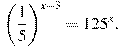 \left(\frac{1}{5}\right)^{x-3}=125^x.