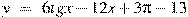 y~=~6tgx-12x+3\pi -13