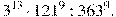 3^{13}\cdot121^{9}:363^{9}.
